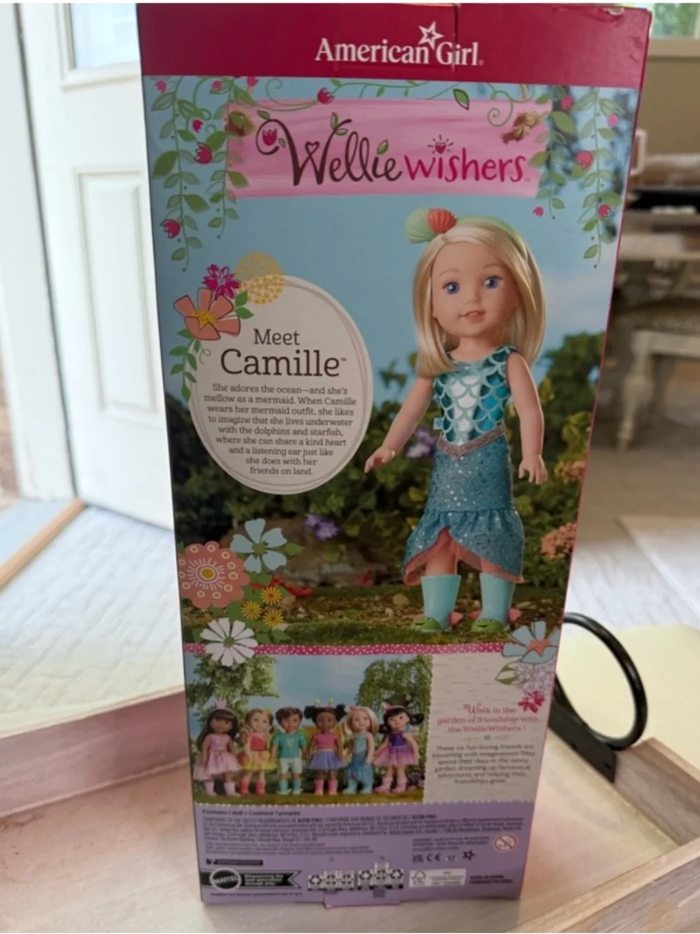 American Girl WellieWishers Doll Outfit - Blue Mermaid Dress & Boots